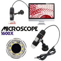 Microscope numérique USB 50x-1000x Grossissement 8 LED mini microscope Endoscope