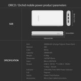 ORICO Batterie nomade Fast-Charger 20000mAh avec 3 USB Power Bank 5V/2A*2