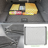 Filet de rangement en nylon souple pour coffre de voiture Noir