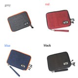 waterproof Ipad organizer USB data cable earphone wire pen power bank travel storage bag kit case digital gadget devices