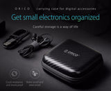 ORICO Headphone Case Bag Portable Earphone Earbuds Hard Box Storage for Memory Card USB Cable Organizer Mini Earphone Bag-Black