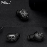 Mini Casque sans Fil Bluetooth Invisible Noir