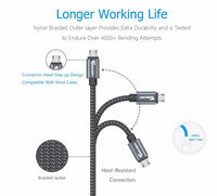 Micro USB Cable 2A 1m Fast Charging Nylon USB Sync Data Mobile Phone Android Adapter Charger Cable for Samsung Sony HTC LG Cable