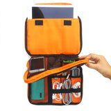 waterproof Ipad organizer USB data cable earphone wire pen power bank travel storage bag kit case digital gadget devices