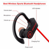 Wavefun bluetooth headphones IPX7 waterproof wireless headphone sports bass bluetooth earphone with mic for phone iPhone xiaomi