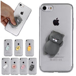 Case Cover Rubber Cat Duck Capinha for iPhone 5 5s 6 6s s 7 8 Plus 6Plus 7Plus X