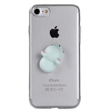 Case Cover Rubber Cat Duck Capinha for iPhone 5 5s 6 6s s 7 8 Plus 6Plus 7Plus X