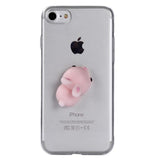 Case Cover Rubber Cat Duck Capinha for iPhone 5 5s 6 6s s 7 8 Plus 6Plus 7Plus X