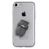 Case Cover Rubber Cat Duck Capinha for iPhone 5 5s 6 6s s 7 8 Plus 6Plus 7Plus X