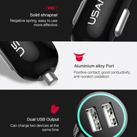 Dual USB Car fast charging Mobile Phone Travel Adapter Cigar