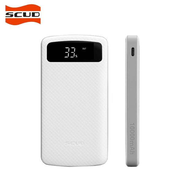 Batterie de secours Fast-Charge Power Bank 10000mAh Portable External Battery Pack Backup Charger LCD Dual USB Powerbank