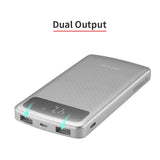 Batterie de secours Fast-Charge Power Bank 10000mAh Portable External Battery Pack Backup Charger LCD Dual USB Powerbank