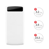 Batterie de secours Fast-Charge Power Bank 10000mAh Portable External Battery Pack Backup Charger LCD Dual USB Powerbank