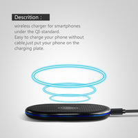 OALF Qi Wireless Charger Charging Induction Charger for iPhone X 8 Plus for Samsung Galaxy S8 Plus Note 8 S7 S6 edge fast Charge