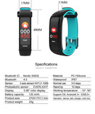 Smart Wristband Color Display Fitness Tracker Bracelet Heart Rate Monitor Blood Pressure IP67 Waterproof Watches PK Fitbits