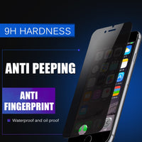 Film anti Espion pour iPhone 8 7 6 6S Plus 5 5S SE Privacy Explosion-proof Tempered Protective