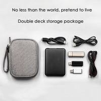 Travel Electronic Accessories Cable Organizer Bag Portable Case SD cards Flash Drives wires earphones double layer storage box