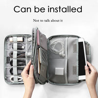 Travel Electronic Accessories Cable Organizer Bag Portable Case SD cards Flash Drives wires earphones double layer storage box