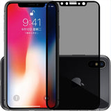 Film Anti espion pour iPhone X Tempered Glass Full Cover Anti-spy Screen Protector