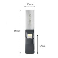 SanDisk USB Flash Drive128GB 64GB 32GB OTG USB3.0 SDIX30N Pen Drives lightning USB Stick pendrive for iPhone iPad iPod APPLE MFi