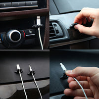 8Pcs/set Adhesive Cable Winder Car Interior Cable Clip Earphone Cable Organizer Wire Storage Holder Clip Cord Holder Promotion