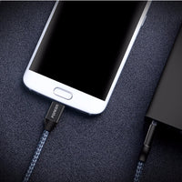 Micro USB Cable 2.4A Quick Charger Mini USB Phone Cable 2128AWG 1m 2m 3m Fast Charge Braid Cord for Xiaomi Data Cables