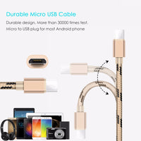 SUPTEC Micro USB Cable, Nylon Fast Charging Data Cable for Samsung Galaxy S7 S6 S5 Xiaomi Huawei Universal Android Phone Charger