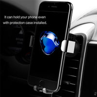 Car Phone Holder For iPhone X 8 7 6 6s Plus Samsung Air Vent Metal Universal Stand For 4-6 Inch Smartphone