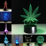 3D Visual Illusion Lampe Transparent Acrylique Veilleuse Led Lampe 7 Changement De Couleur Touch Table Lampe Kids Lave Lampe