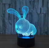 3D Visual Illusion Lampe Transparent Acrylique Veilleuse Led Lampe 7 Changement De Couleur Touch Table Lampe Kids Lave Lampe
