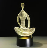3D Visual Illusion Lampe Transparent Acrylique Veilleuse Led Lampe 7 Changement De Couleur Touch Table Lampe Kids Lave Lampe