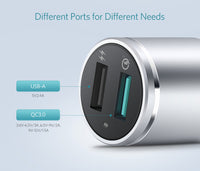 Car Charger Dual USB Quick Charge 3.0