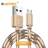 SUPTEC Micro USB Cable, Nylon Fast Charging Data Cable for Samsung Galaxy S7 S6 S5 Xiaomi Huawei Universal Android Phone Charger