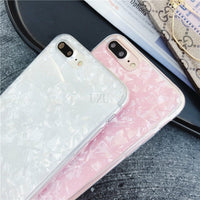 For iphone 8 plus x 7 plus 7plus Fashion Conch Shell Phone Case for iphone 6 6s plus Back Cover Luxury Lovely Case marble etui