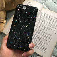 Glitter star case for iphone 8 7 6 6s plus x 10 6plus 7plus 8plus soft silicone bling cases etui for iphone 7 plus stars cover