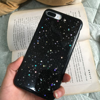 Glitter star case for iphone 8 7 6 6s plus x 10 6plus 7plus 8plus soft silicone bling cases etui for iphone 7 plus stars cover