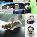 360 Magnetic Phone Holder For Car Mount Magnet Universial Mobile Cell Phone Smartphone Mini Stand Support GPS Navigation