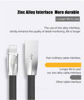 Câble USB 3D LED pour Apple en alliage de Zinc