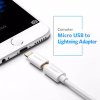 Adaptateur pour Iphone 6 Plus 5 5S 5C Ipad Mini 2 - 8 Pin vers Micro USB