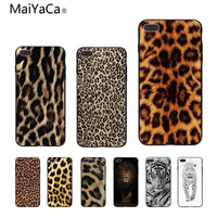 Fashion Tiger Leopard Print Panther Photo Soft Phone Case For iPhone 7 plus 6S 5 6S plus 8 8plus X Mobile phone shell