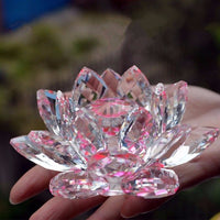 Fleurs Crystal Lotus en verre de cristal