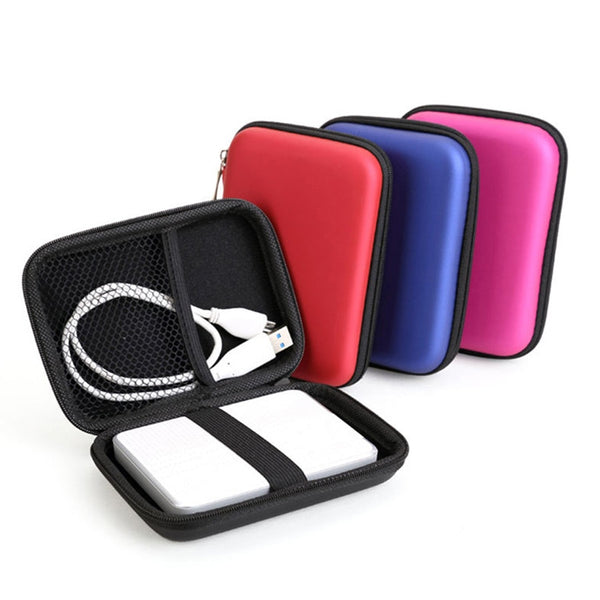 Portable 2.5" External Storage USB Hard Drive Disk HDD Carry Case Cover Multifunction Cable Earphone Pouch Bag for PC Laptop