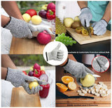 Paire de gants anti coupures - Tout simplement la meilleure protection qui existe contre les coupures du quotidien (cuisine, jardinage, bricolage) - Protection de niveau 5 conforme à la norme Euro