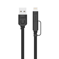 2en1 Câble USB 1M Charge Mobile Pour iPhone iPad iPod