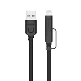 2en1 Câble USB 1M Charge Mobile Pour iPhone iPad iPod