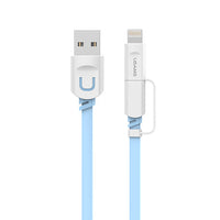 2en1 Câble USB 1M Charge Mobile Pour iPhone iPad iPod