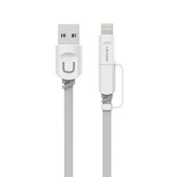 2en1 Câble USB 1M Charge Mobile Pour iPhone iPad iPod