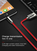 Cable USB en Zinc pour iPhone iPod iPad compatible 5 6 7 8 X XS XR Auto Disconnect Fast Data Charging