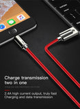 Cable USB en Zinc pour iPhone iPod iPad compatible 5 6 7 8 X XS XR Auto Disconnect Fast Data Charging