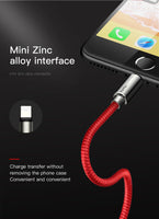 Cable USB en Zinc pour iPhone iPod iPad compatible 5 6 7 8 X XS XR Auto Disconnect Fast Data Charging